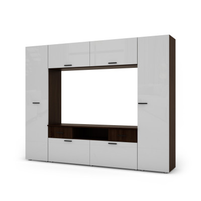copy of Wall unit with cabinets, drawers, TV - PLUTON