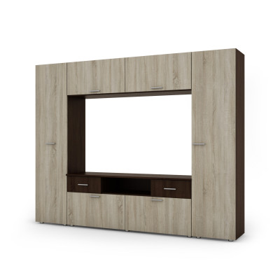 copy of Wohnwand mit Schränken, Schubladen, TV - PLUTON