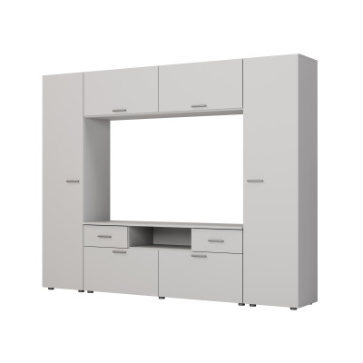 copy of Meuble TV avec armoires, tiroirs, TV - PLUTON