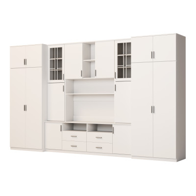 copy of Perete mobilier cu dulapuri încăpătoare, rafturi, dulapuri, zona TV - SAWA