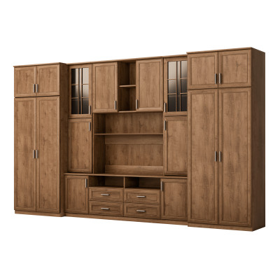 copy of Wall unit with spacious cabinets, shelves, cabinets, TV area - SAWA