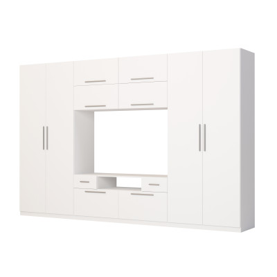 copy of Meuble TV moderne, grandes armoires, étagères, meuble TV, tiroirs - SCANDI