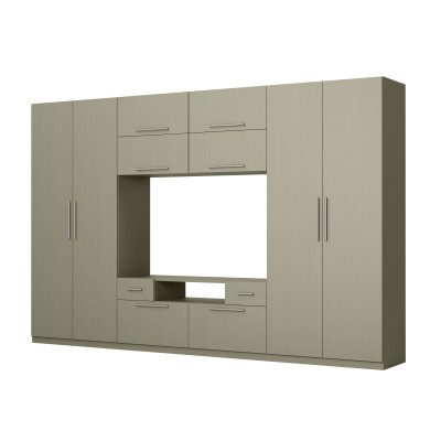 copy of Moderne Wohnwand, große Schränke, Regale, TV-Schrank, Schubladen - SCANDI