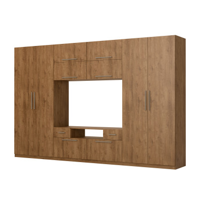 copy of Perete de mobilier modern, dulapuri mari, rafturi, dulap TV, sertare - SCANDI