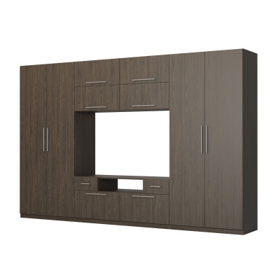 copy of Perete de mobilier modern, dulapuri mari, rafturi, dulap TV, sertare - SCANDI