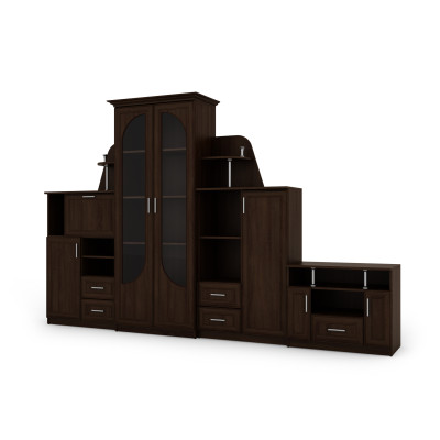 copy of Wall Unit with Large Display Cabinet, Bar, Linen Cabinet, RTV - TEXAS + RTV