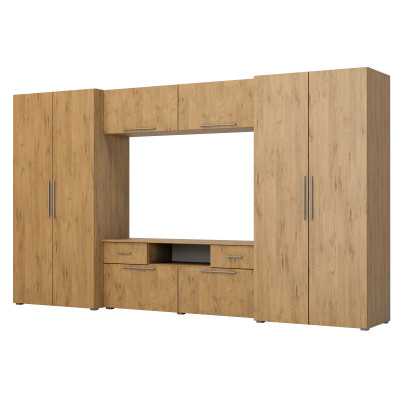 copy of Mobilier Perete Modern cu Dulapuri Încăpătoare, RTV, Extensii, Dulapuri - ZEUS