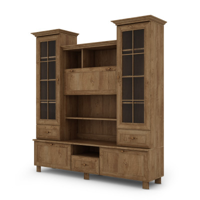 copy of Display Cabinet 180 cm on legs, glazing, drawers, shelves, cabinets, bar