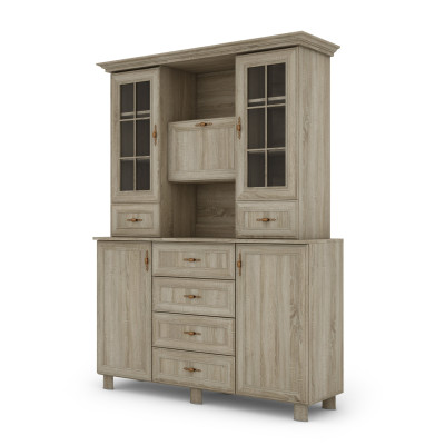 copy of Display Cabinet 150 cm for living room, drawers, cabinets, glazing, soft-close, self-assembly