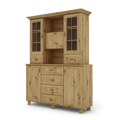 copy of Vitrine 150 cm fürs Wohnzimmer, Schubladen, Schränke, Verglasung, Selbsteinzug, Selbstmontage