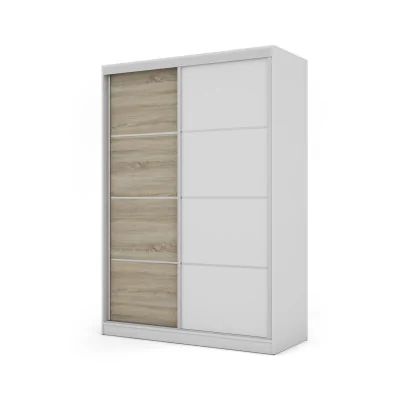 Szafa przesuwna 150x215 cm biel / dąb sonoma jasna – Selto | eMeblast