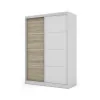 Szafa przesuwna 150x215 cm biel / dąb sonoma jasna – Selto