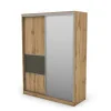Szafa przesuwna 170x230 cm dąb Wotan z lustrem – Ravelo