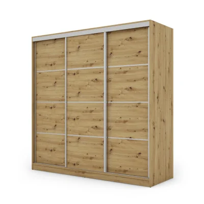 Szafa przesuwna 210x210 cm dąb artisan z szufladami – Virello | eMeblast