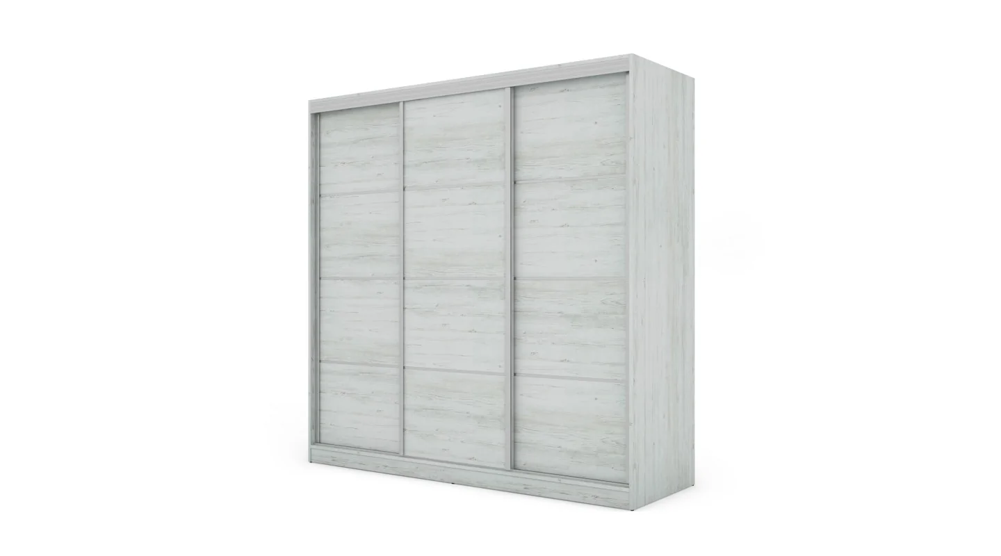 Szafa przesuwna 210x210 cm sosna Andersen z szufladami – Virello | eMeblast