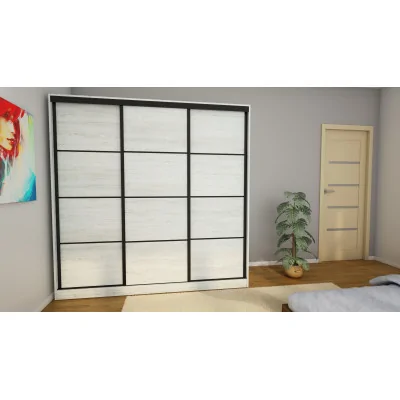 Szafa przesuwna 210x210 cm sosna Andersen z szufladami – Virello | eMeblast