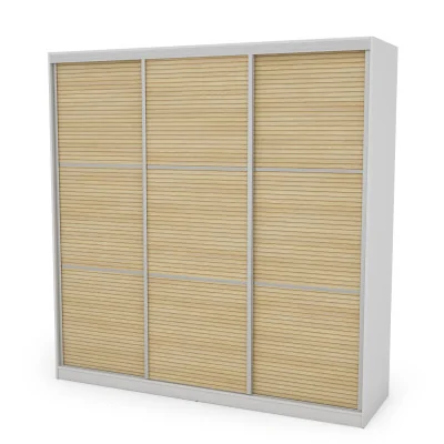 Szafa przesuwna 240x240 cm biel / dąb Gaja lamele – Monvero | eMeblast