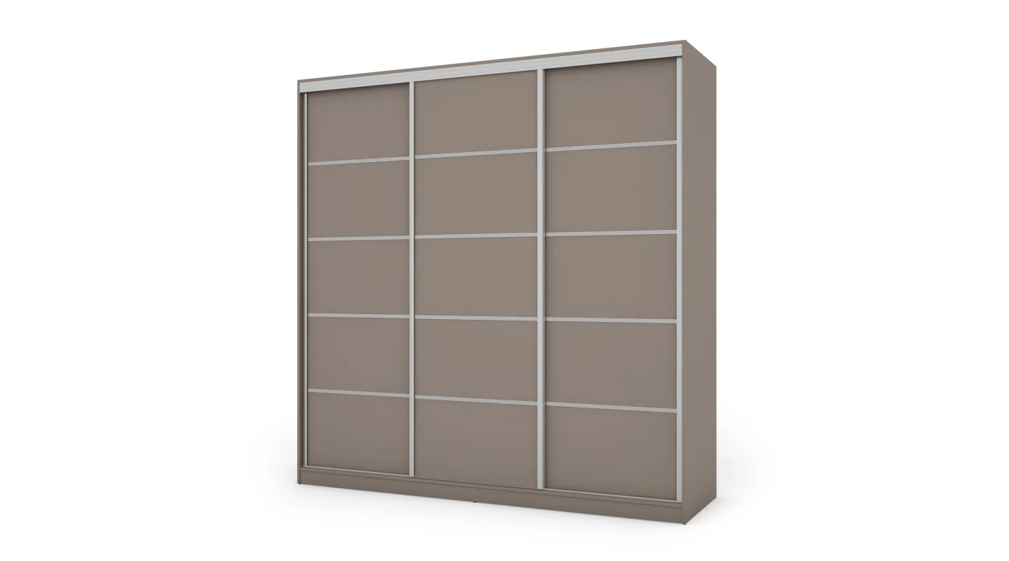 Szafa przesuwna 240x240 cm sepia z szufladami – Monvero | eMeblast