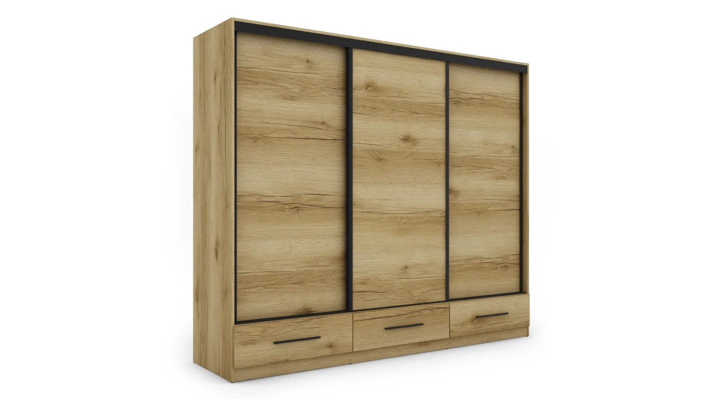 Szafa przesuwna 250x216 cm dąb Grand naturalny – Extaro | eMeblast