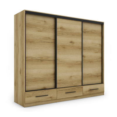 Szafa przesuwna 250x216 cm dąb Grand naturalny – Extaro