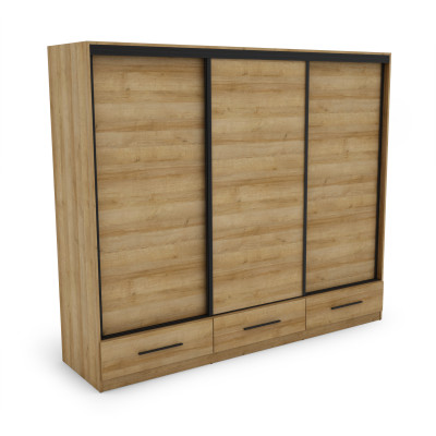 Szafa przesuwna 250x216 cm dąb Riva – Extaro