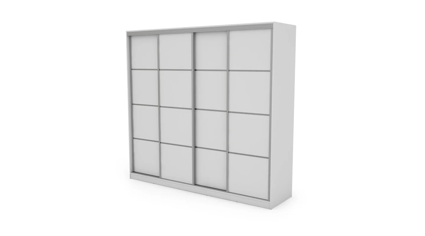 Szafa przesuwna 260x240 cm biała – Maxdoro | eMeblast