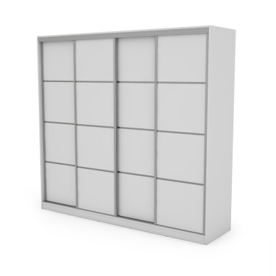 Szafa przesuwna 260x240 cm biała – Maxdoro