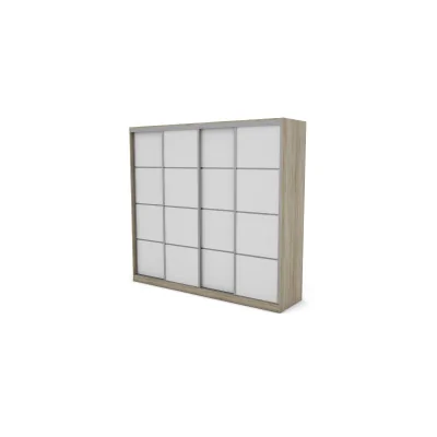 Szafa przesuwna 260x240 cm sonoma jasna / biała – Maxdoro | eMeblast