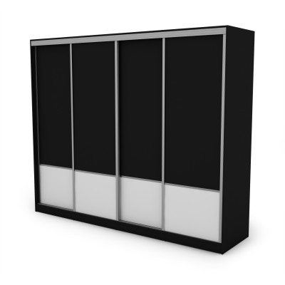 Szafa przesuwna 268x220 cm czarna / biała – Virello