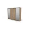 Szafa przesuwna 268x220 cm dąb Lorenzo z 2 lustrami – Virello