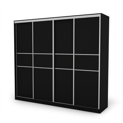 Szafa przesuwna 276x244 cm czarna – Arvenzo