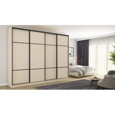 Szafa przesuwna 300x244 cm kość słoniowa - Grandero | eMeblast