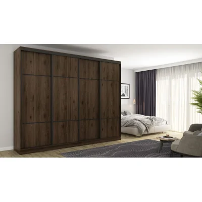 Szafa przesuwna 300x244 cm orzech okapi - Grandero | eMeblast