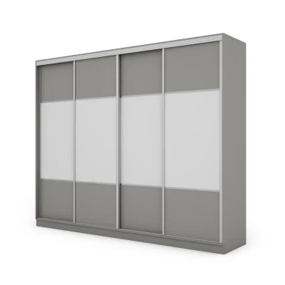 Szafa przesuwna 300x244 cm szary biel - Grandero | eMeblast