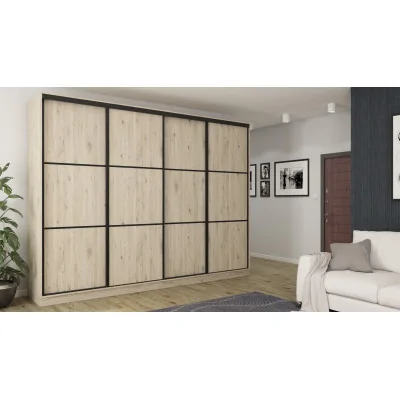 Szafa przesuwna 320x244 cm dąb bordeaux - Varento | eMeblast