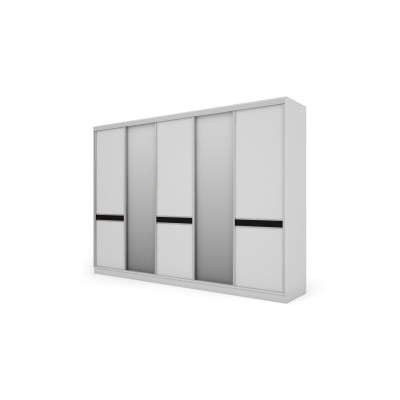 Szafa przesuwna 340x244 cm biel 2 lustra - Morvello