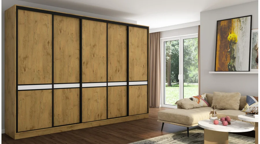 Szafa przesuwna 340x244 cm dąb lancelot - Morvello | eMeblast