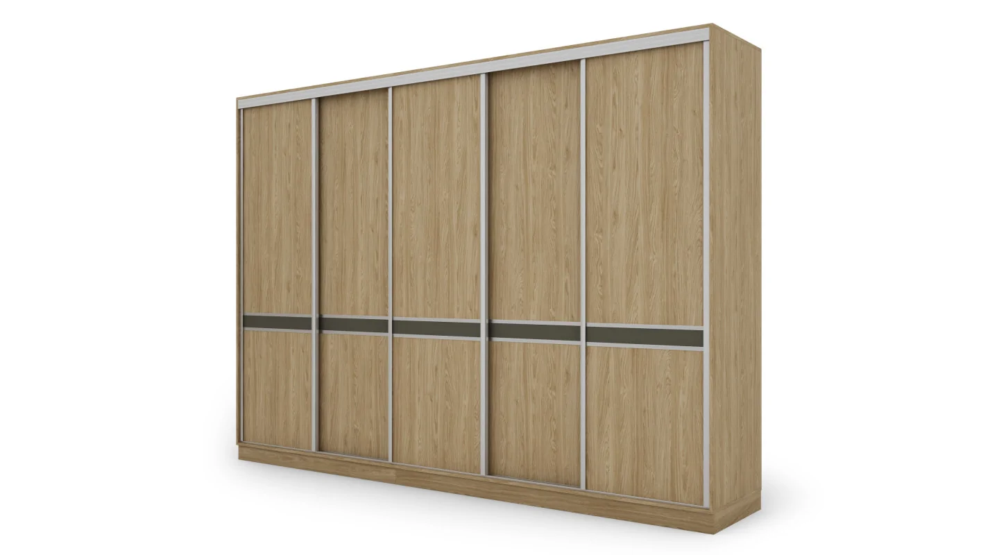 Szafa przesuwna 340x244 cm dąb olejowany - Morvello | eMeblast