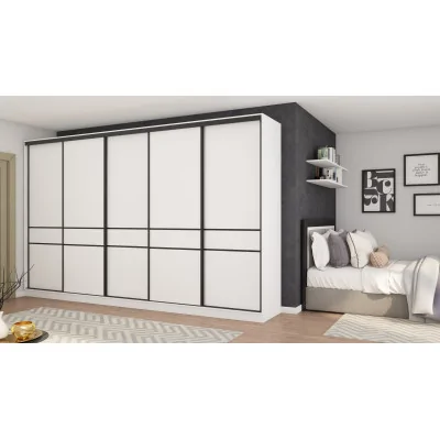 Szafa przesuwna 360x244 cm biel - Torvello | eMeblast