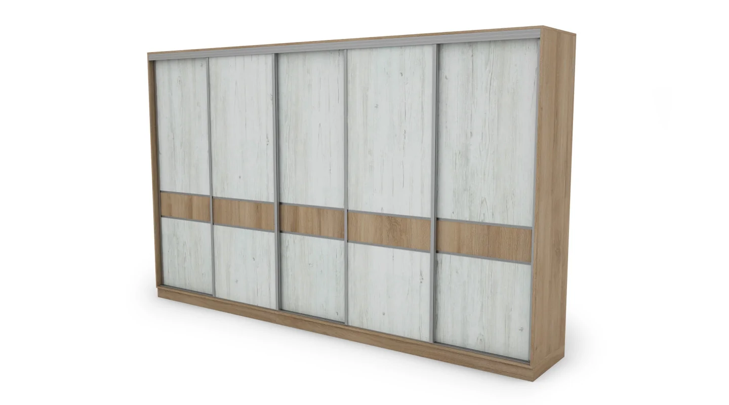 Szafa przesuwna 360x244 cm dąb lorenzo sosna anderson - Torvello | eMeblast