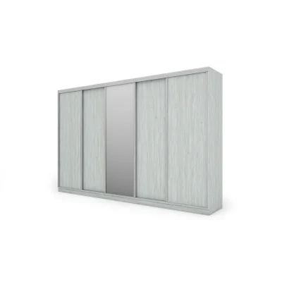 Szafa przesuwna 380x244 cm sosna anderson z lustrem - Navero | eMeblast