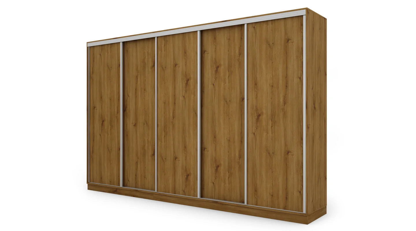 Szafa przesuwna 380x244 cm dąb carpenter whisky - Navero | eMeblast