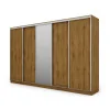 Szafa przesuwna 380x244 cm dąb carpenter whisky z lustrem - Navero