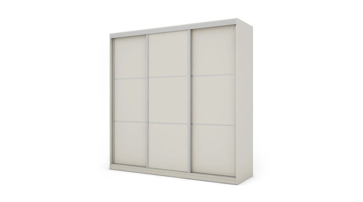 Szafa przesuwna 220x220 cm sosna Andersen z lustrem, koszami i szufladami – Norvello | eMeblast