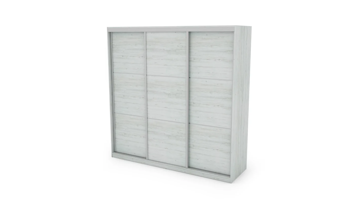 Szafa przesuwna 220x220 cm sosna Andersen z koszami i szufladami – Norvello | eMeblast Szafa przesuwna 220x220 cm sosna Andersen z koszami i szufladami – Norvello | eMeblast