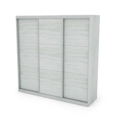 Szafa przesuwna 220x220 cm sosna Andersen z koszami i szufladami – Norvello | eMeblast