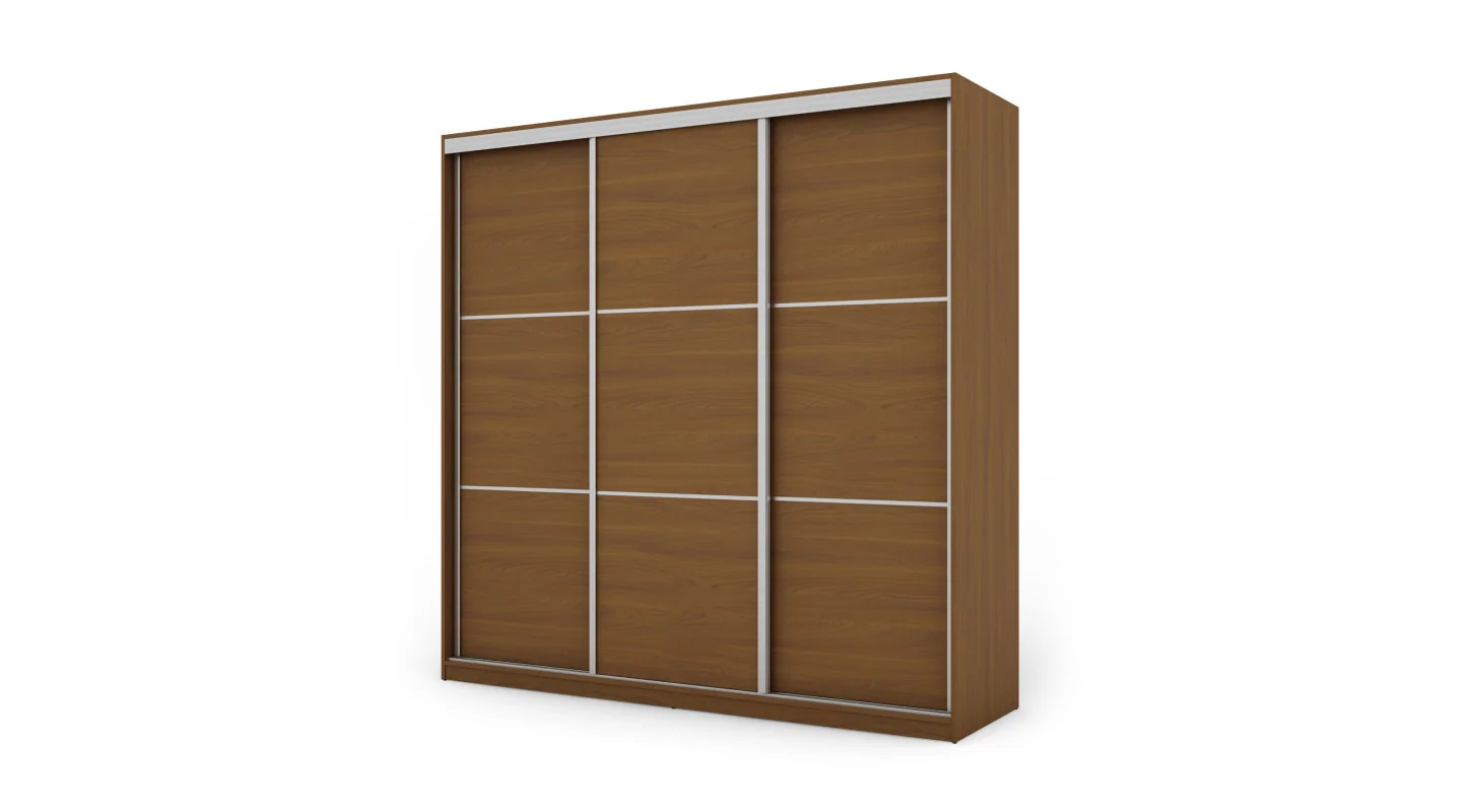 Szafa przesuwna 220x220 cm wiśnia Porto z koszami i szufladami – Norvello | eMeblast