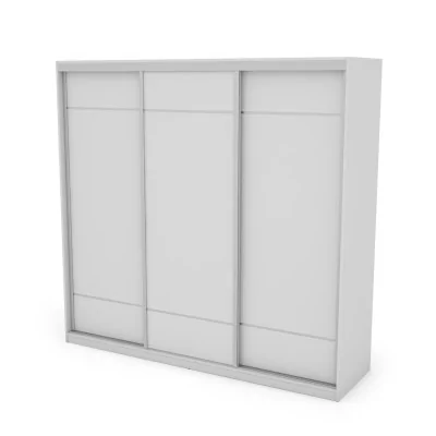 Szafa przesuwna 230x220 cm biała z koszami – Arvello | eMeblast