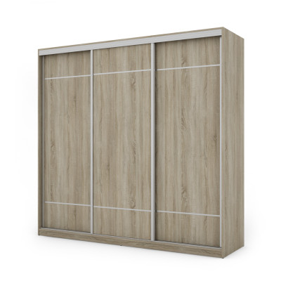 Szafa przesuwna 230x220 cm dąb sonoma jasna – Arvello