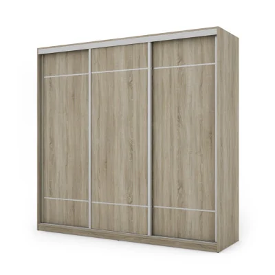 Szafa przesuwna 230x220 cm dąb sonoma jasna z koszami – Arvello | eMeblast